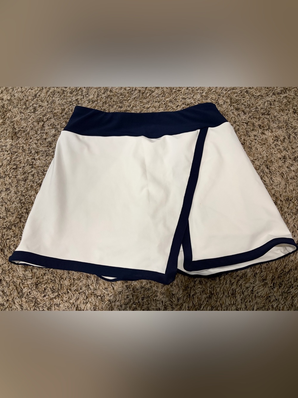Kyodan White Skort with Navy Trim